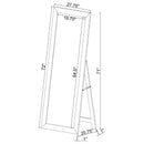  Coaster Furniture Cadence 961654 Tempered Glass Full Length Standing Mirror - Mango IMAGE 6